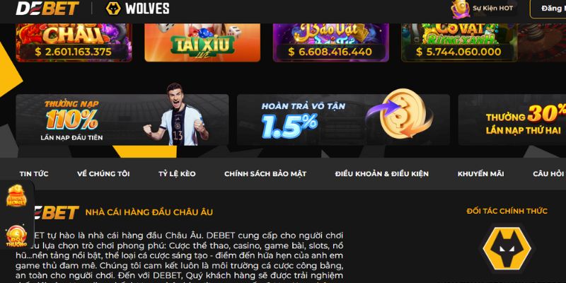 Debet Thể thao: Trang chơi cá cược bóng đá số 1 hiện nay 5 Các tỷ lệ cược trong sảnh game Debet